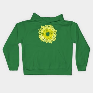 Floral pattern of small yellow flowers Kids Hoodie